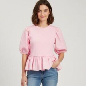 Anthropologie vintage Y2K floral babydoll top med